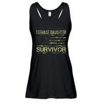 Funny Nage Daughter Survivor Usa Flag Military Ladies Essential Flowy Tank