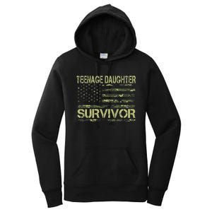 Funny Nage Daughter Survivor Usa Flag Military Women's Pullover Hoodie