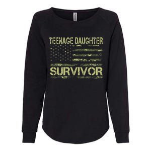 Funny Nage Daughter Survivor Usa Flag Military Womens California Wash Sweatshirt