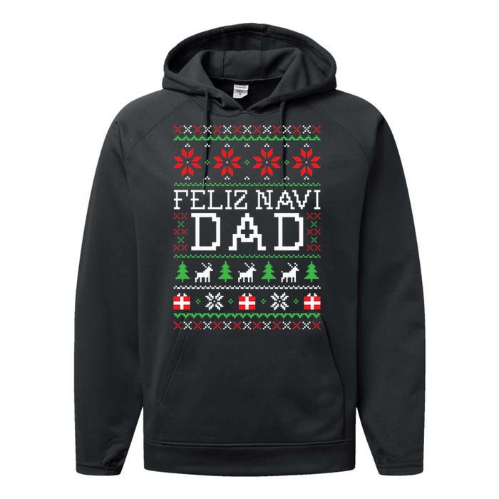 Feliz Navi Dad Ugly Christmas Performance Fleece Hoodie