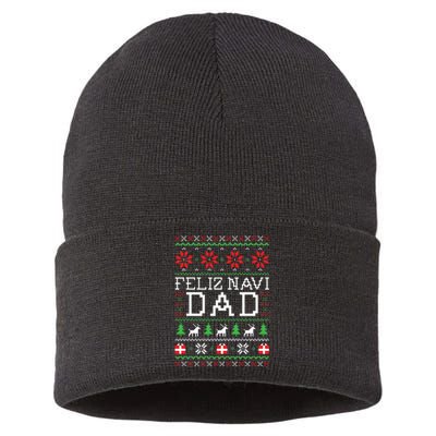 Feliz Navi Dad Ugly Christmas Sustainable Knit Beanie