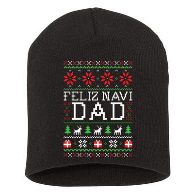 Feliz Navi Dad Ugly Christmas Short Acrylic Beanie