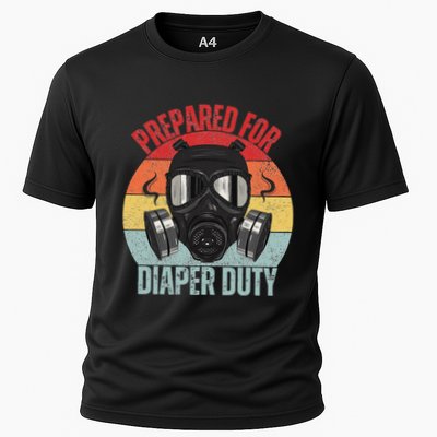 Funny New Dad Prepared For Diaper Duty Daddy Diaper Duty Performance Shirt