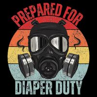 Funny New Dad Prepared For Diaper Duty Daddy Diaper Duty Cooling Performance Crew T-Shirt