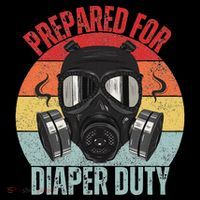 Funny New Dad Prepared For Diaper Duty Daddy Diaper Duty T-Shirt