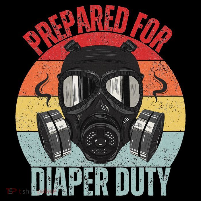 Funny New Dad Prepared For Diaper Duty Daddy Diaper Duty T-Shirt