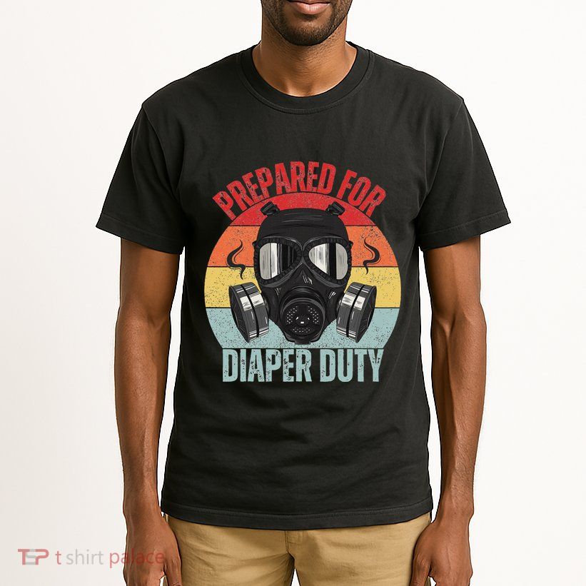 Funny New Dad Prepared For Diaper Duty Daddy Diaper Duty Tall T-Shirt
