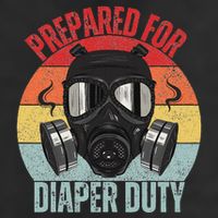 Funny New Dad Prepared For Diaper Duty Daddy Diaper Duty Adult Drive Performance Visor