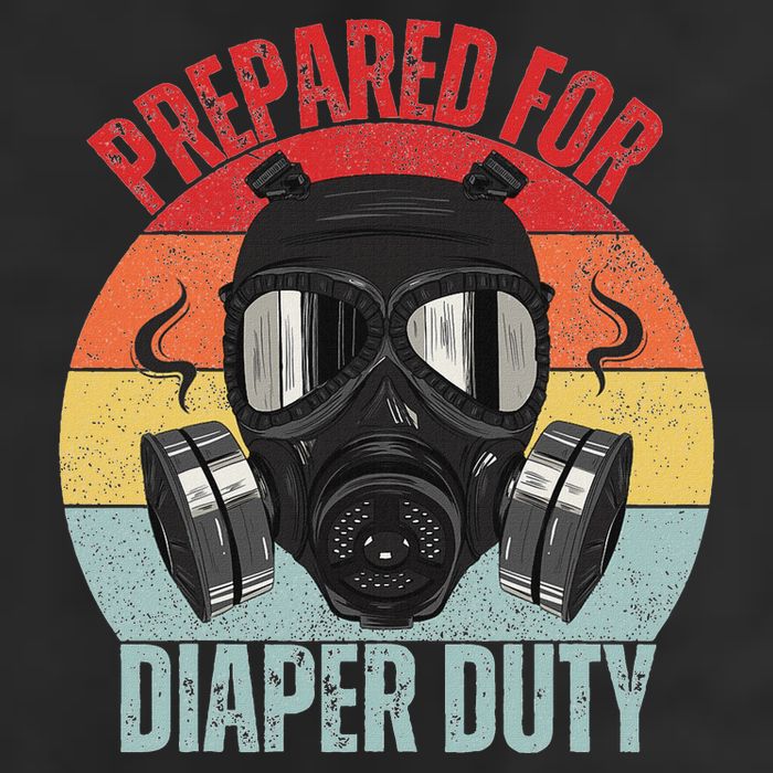 Funny New Dad Prepared For Diaper Duty Daddy Diaper Duty Adult Drive Performance Visor