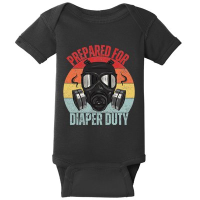 Funny New Dad Prepared For Diaper Duty Daddy Diaper Duty Baby Bodysuit