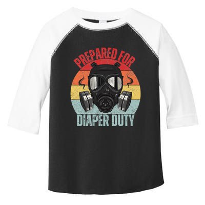 Funny New Dad Prepared For Diaper Duty Daddy Diaper Duty Toddler Fine Jersey T-Shirt