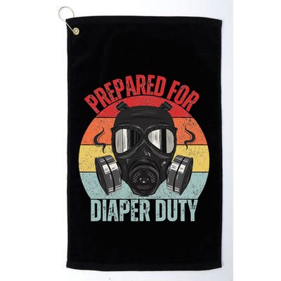 Funny New Dad Prepared For Diaper Duty Daddy Diaper Duty Golf Towel