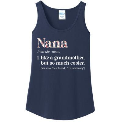 Flower Nana Definition Funny Grandma Gift Ladies Essential Tank