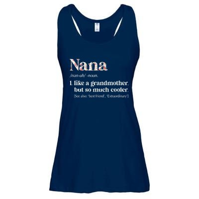 Flower Nana Definition Funny Grandma Gift Ladies Essential Flowy Tank