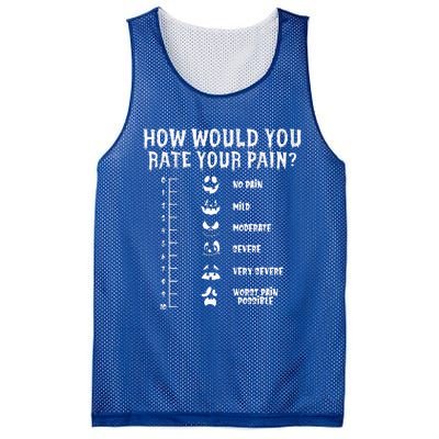 Funny Nurse Doctor Halloween How Would You Rate Your Pain Mesh Reversible Basketball Jersey Tank