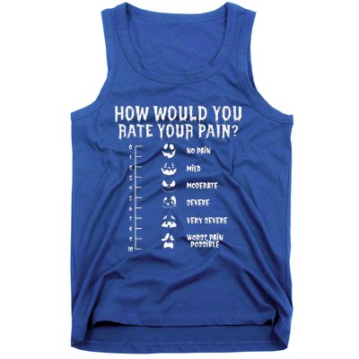 Funny Nurse Doctor Halloween How Would You Rate Your Pain Tank Top