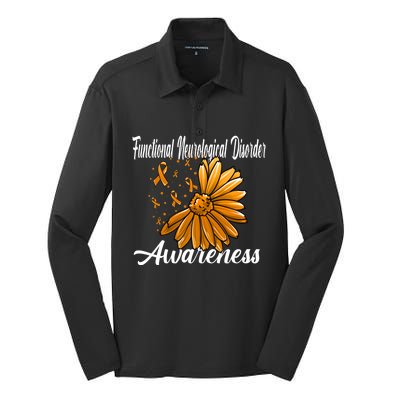 Functional Neurological Disorder Awareness Fnd Related Orang Gift Silk Touch Performance Long Sleeve Polo