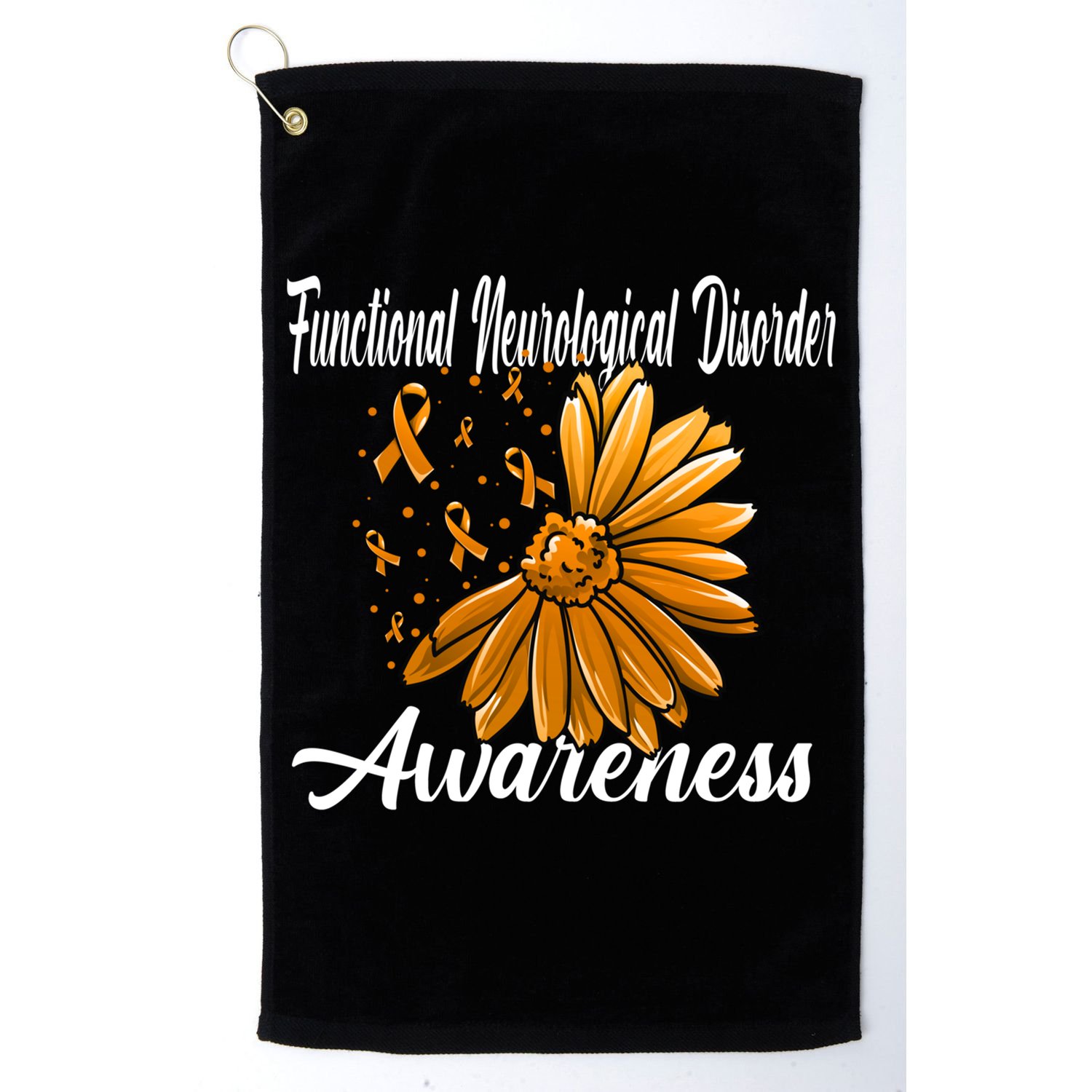 Functional Neurological Disorder Awareness Fnd Related Orang Gift Golf Towel