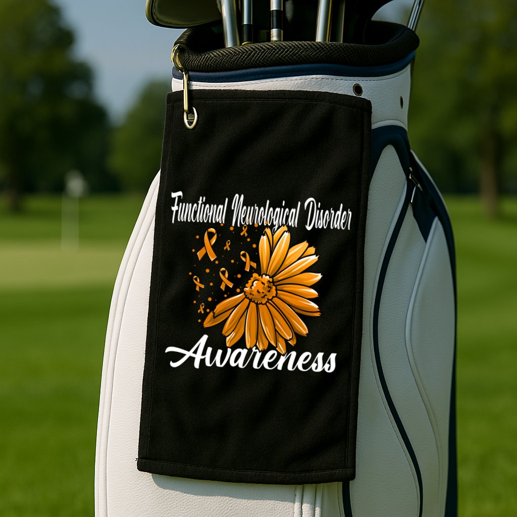 Functional Neurological Disorder Awareness Fnd Related Orang Gift Golf Towel