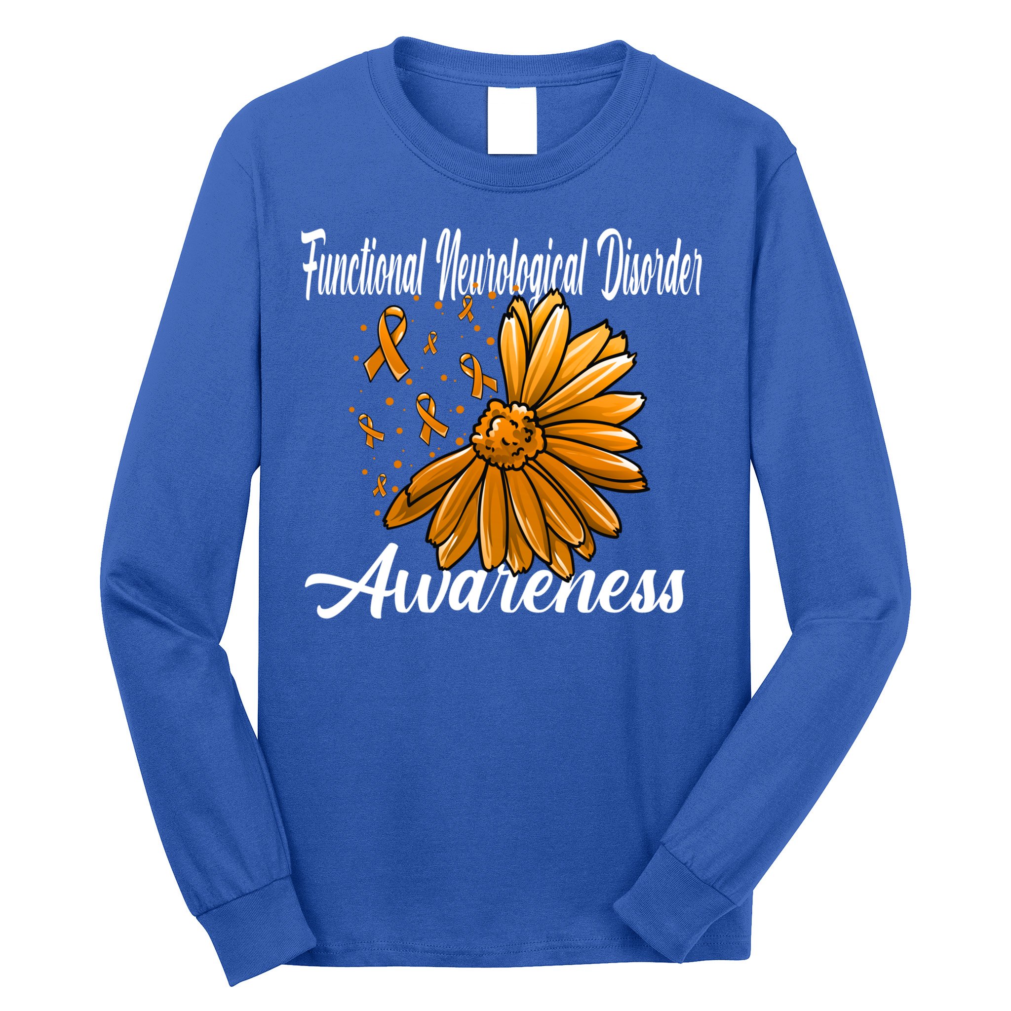 Functional Neurological Disorder Awareness Fnd Related Orang Gift Long Sleeve Shirt