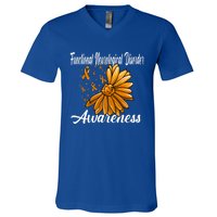 Functional Neurological Disorder Awareness Fnd Related Orang Gift V-Neck T-Shirt