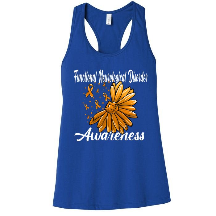 Functional Neurological Disorder Awareness Fnd Related Orang Gift Women's Racerback Tank