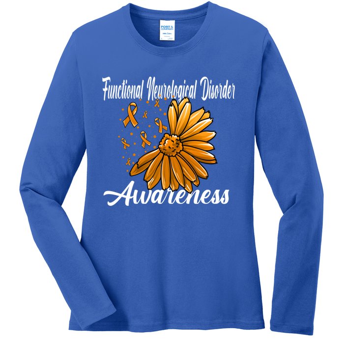 Functional Neurological Disorder Awareness Fnd Related Orang Gift Ladies Long Sleeve Shirt