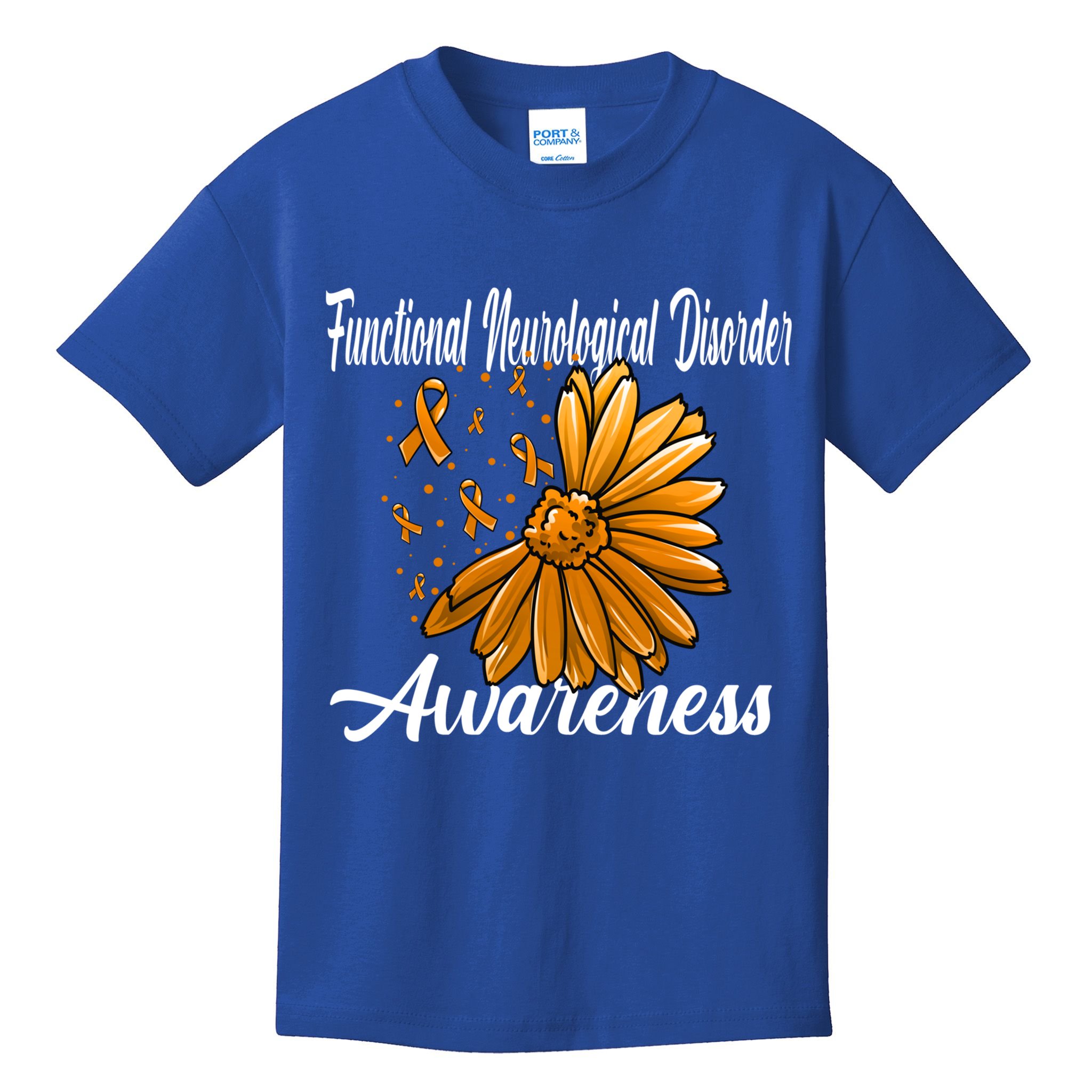 Functional Neurological Disorder Awareness Fnd Related Orang Gift Kids T-Shirt