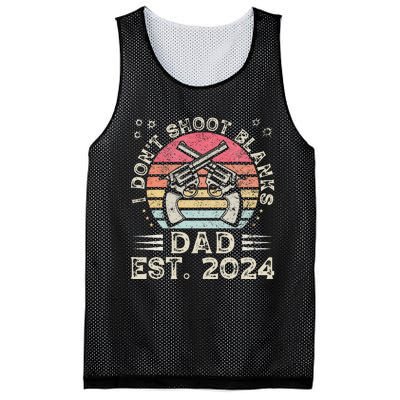 Funny New Dad I Dont Shoot Blanks Est. 2024 Mesh Reversible Basketball Jersey Tank