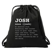 Funny Name Definition Josh For Joshua Drawstring Bag