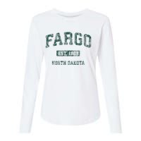 Fargo North Dakota Nd Womens Cotton Relaxed Long Sleeve T-Shirt