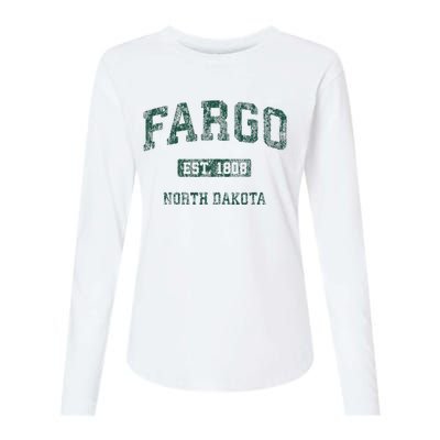 Fargo North Dakota Nd Womens Cotton Relaxed Long Sleeve T-Shirt