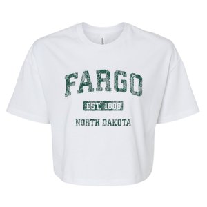 Fargo North Dakota Nd Bella+Canvas Jersey Crop Tee