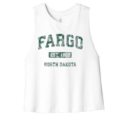 Fargo North Dakota Nd Women's Racerback Cropped Tank