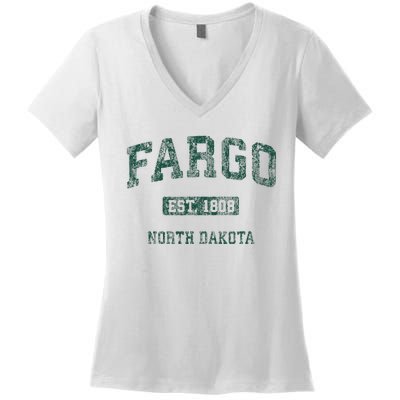 Fargo North Dakota Nd Women's V-Neck T-Shirt