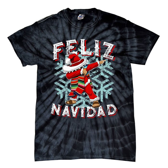 Feliz Navidad Dabbing Christmas Sombrero Tie-Dye T-Shirt