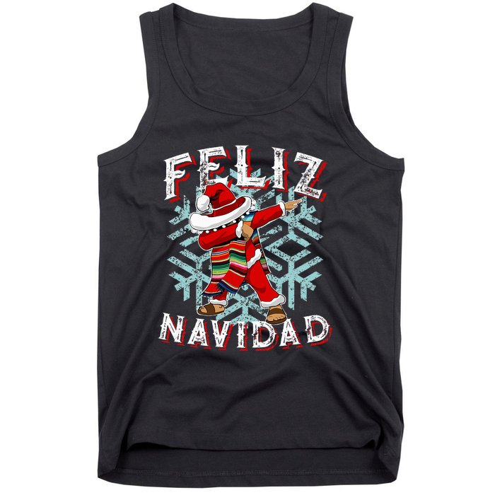 Feliz Navidad Dabbing Christmas Sombrero Tank Top