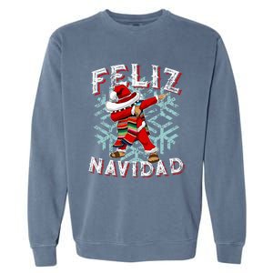 Feliz Navidad Dabbing Christmas Sombrero Garment-Dyed Sweatshirt