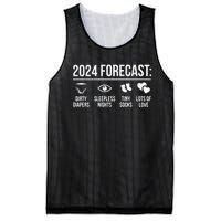 Funny New Dad Mom 2024 Baby Arrival Forecast Exepting Mesh Reversible Basketball Jersey Tank