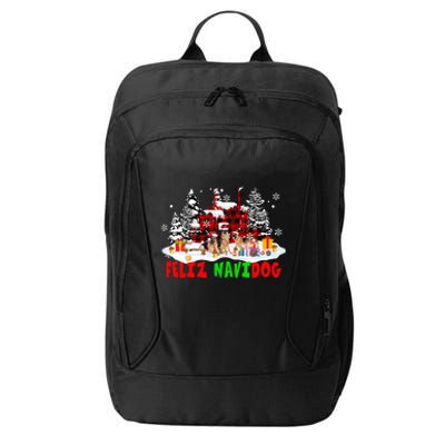 Feliz Navidad Dog Xmas Truck Three Santa Ger Shepherds Gift City Backpack