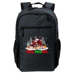 Feliz Navidad Dog Xmas Truck Three Santa Ger Shepherds Gift Daily Commute Backpack