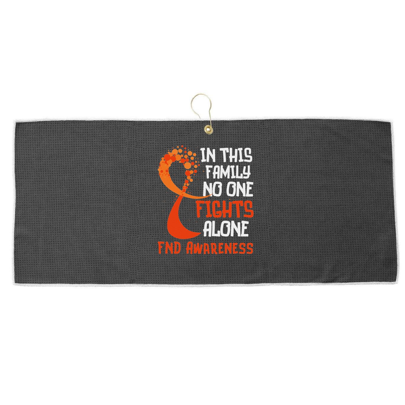 Functional Neurological Disorder Awareness Fnd Ribbon Family Large Microfiber Waffle Golf Towel