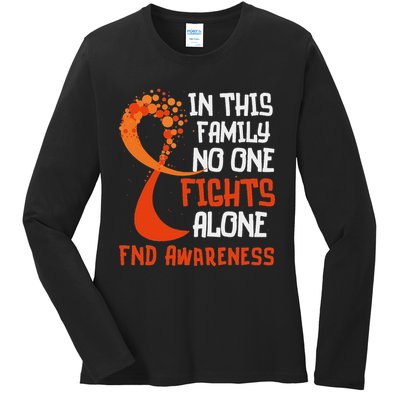 Functional Neurological Disorder Awareness Fnd Ribbon Family Ladies Long Sleeve Shirt