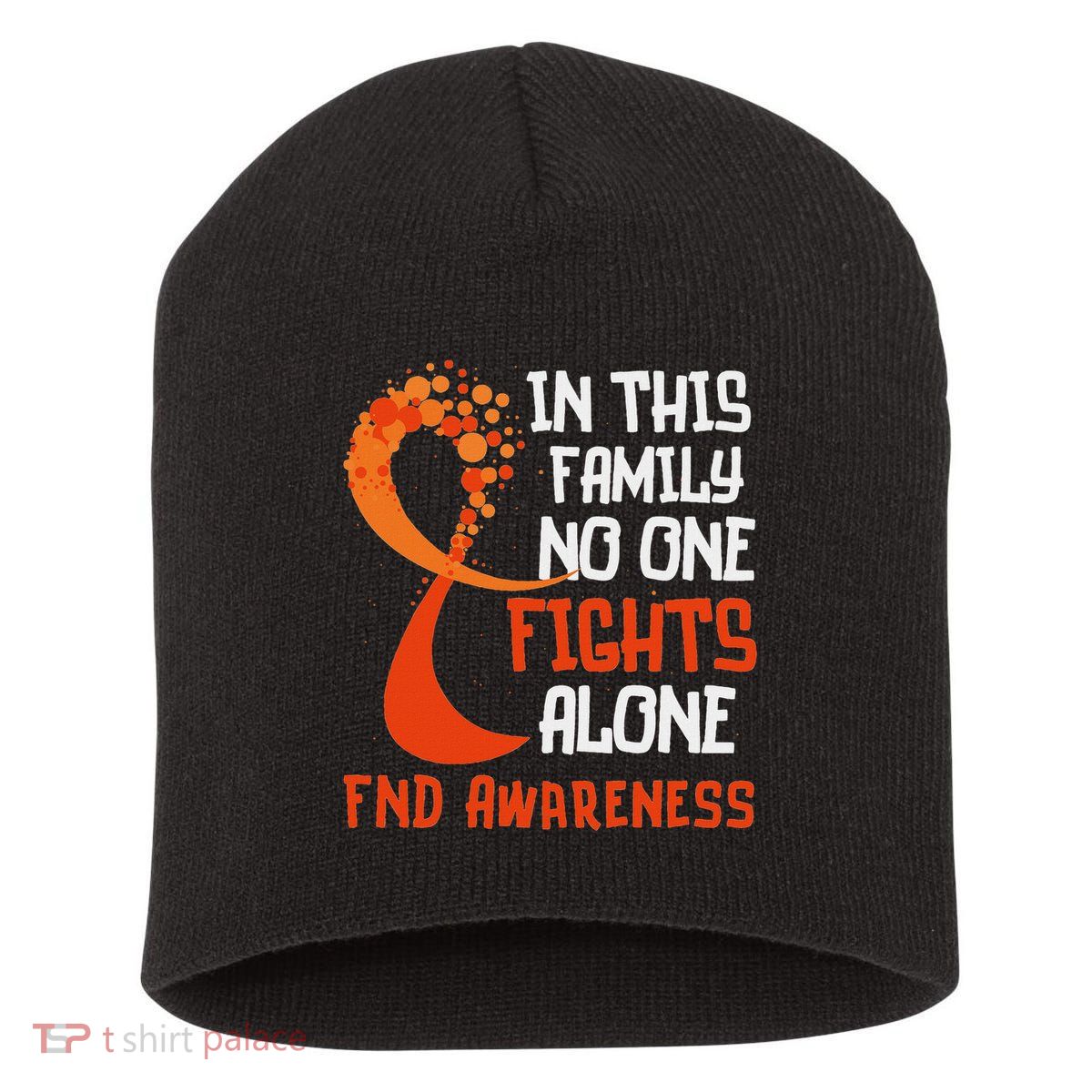 Functional Neurological Disorder Awareness Fnd Ribbon Family Short Acrylic Beanie