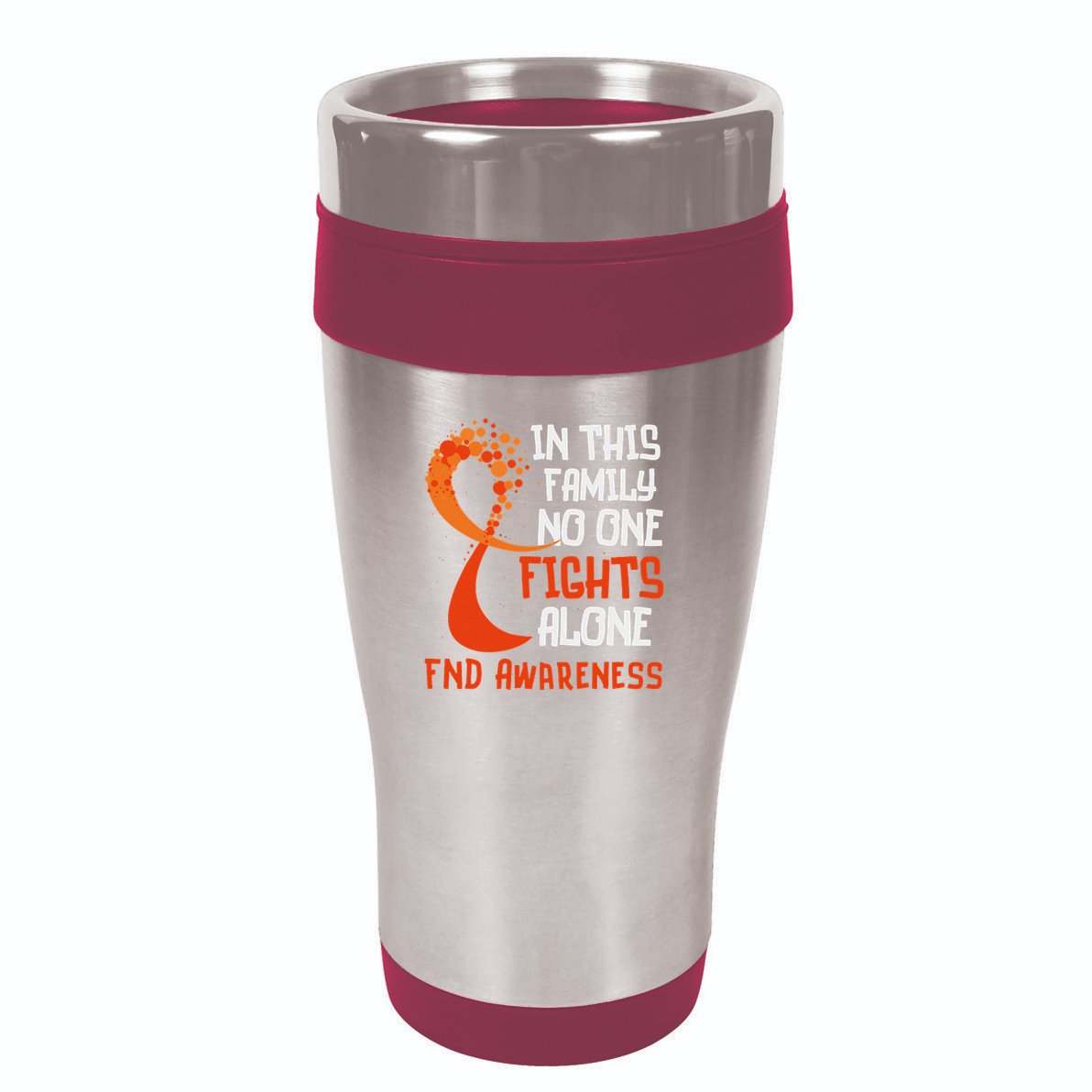 Functional Neurological Disorder Awareness Fnd Ribbon Family 16oz Travel Tumbler