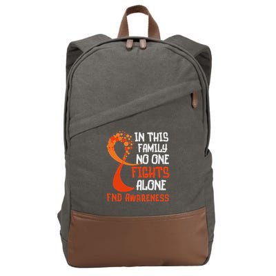 Functional Neurological Disorder Awareness Fnd Ribbon Family Cotton Canvas Backpack