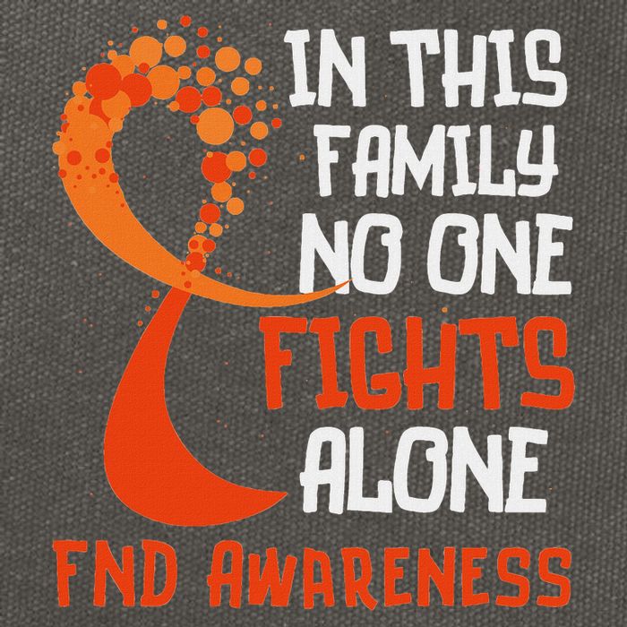 Functional Neurological Disorder Awareness Fnd Ribbon Family Cotton Canvas Backpack