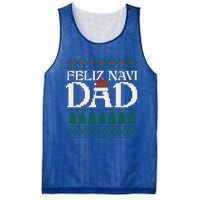 Feliz Navi Dad Spanish Father Ugly Christmas Style Gift Mesh Reversible Basketball Jersey Tank