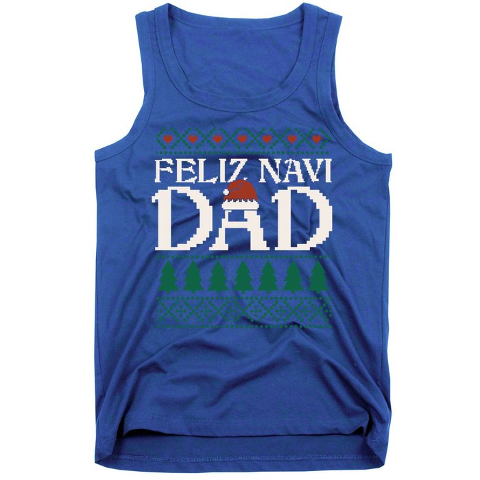 Feliz Navi Dad Spanish Father Ugly Christmas Style Gift Tank Top