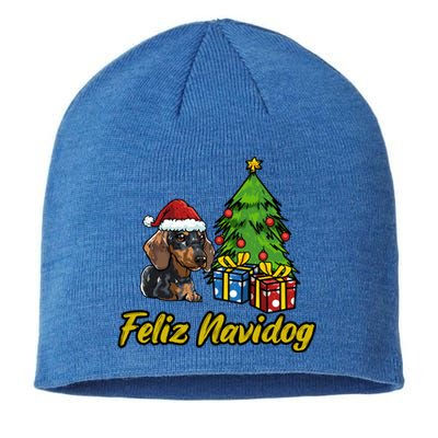 Feliz Navidog Dachshund Santa Hat Christmas Gift Sustainable Beanie